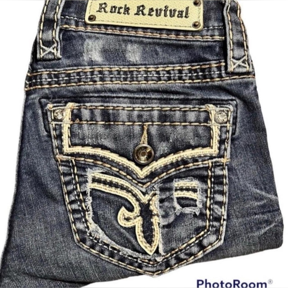 Rock Revival Gray Wash Capris Not Jeans Size 25 NWOT